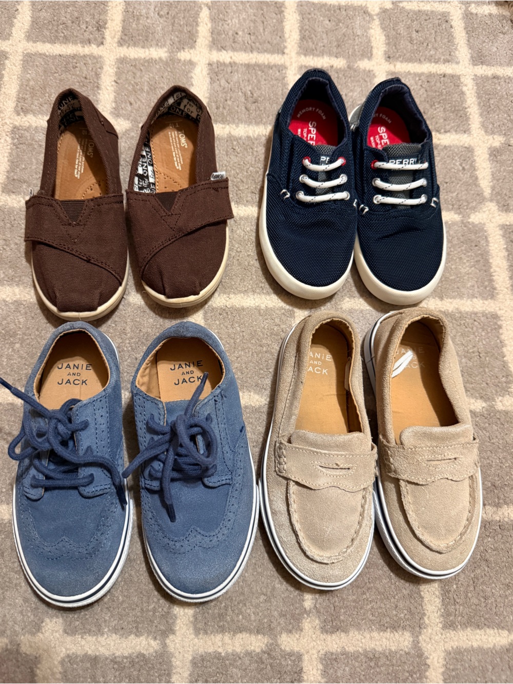 Kids shoe bundle: Janie & Jack, Tom’s, Sperry